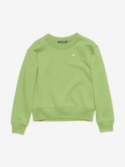 Acne Studios Kids Fairah Face Sweatshirt In Green