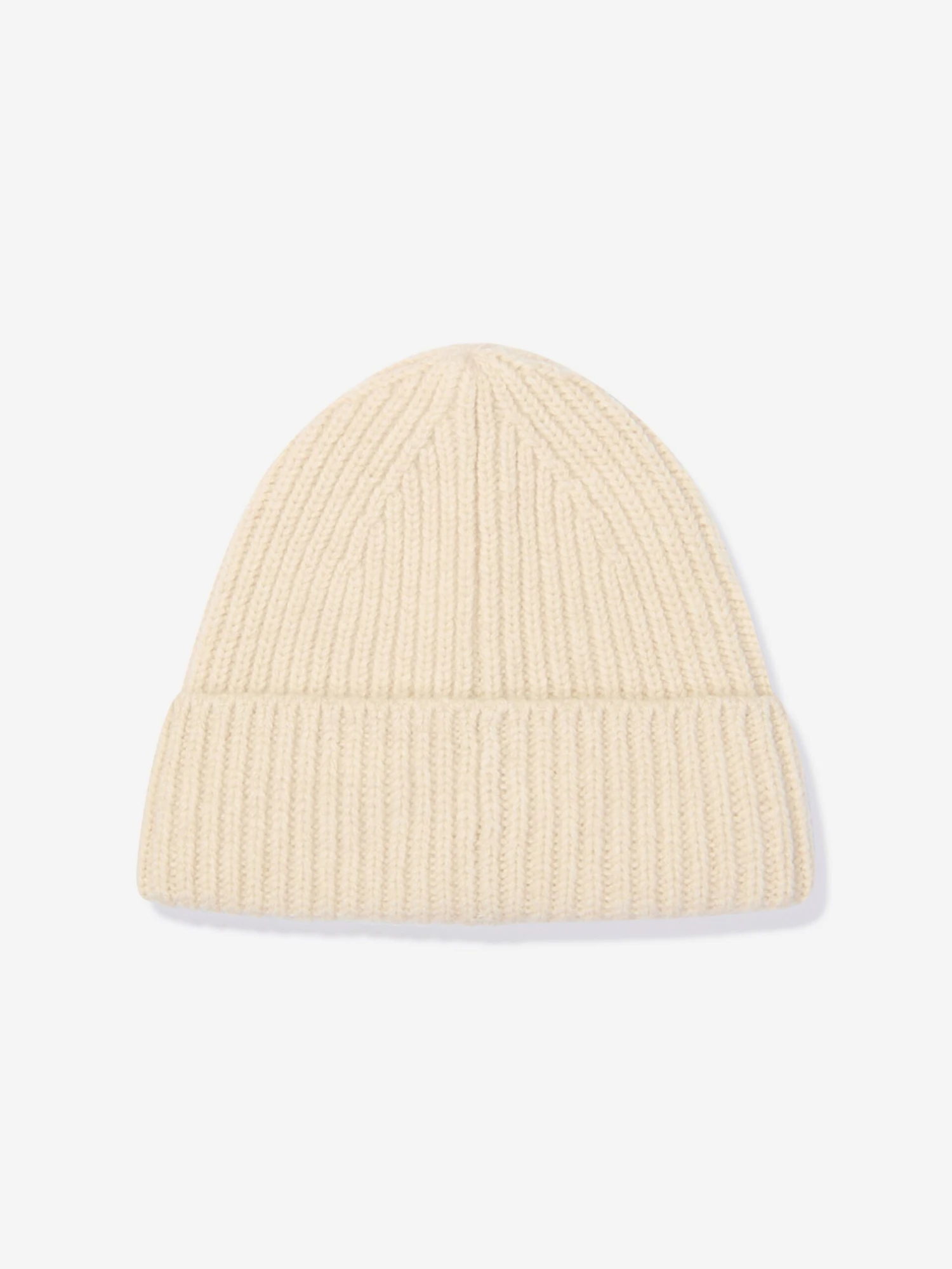 Acne Studios Kids Wool Knitted Beanie Hat In Beige 2 Acne Studios Kids Wool Knitted Beanie Hat In Beige - Image 2