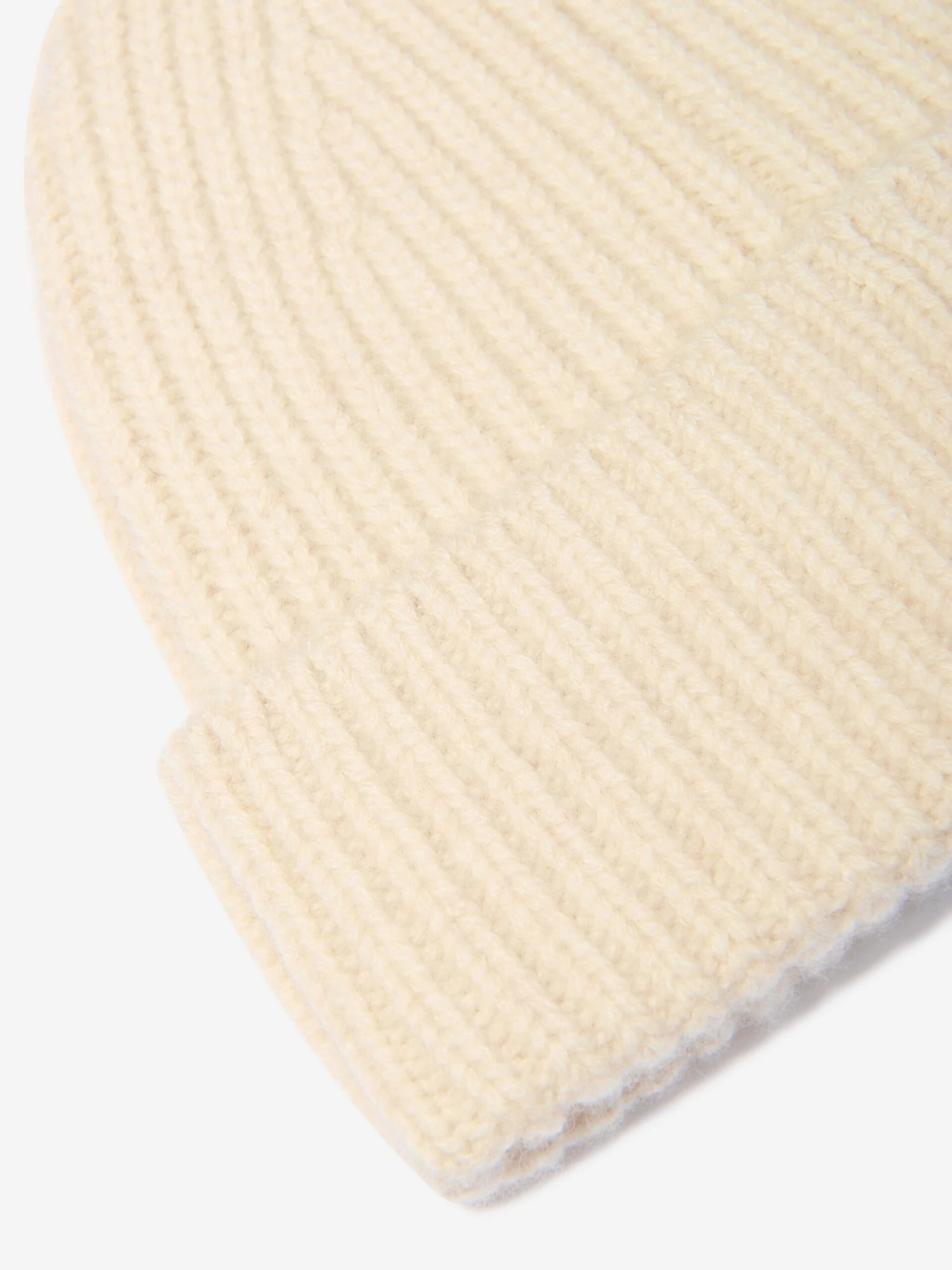 Acne Studios Kids Wool Knitted Beanie Hat In Beige 4 Acne Studios Kids Wool Knitted Beanie Hat In Beige - Image 4