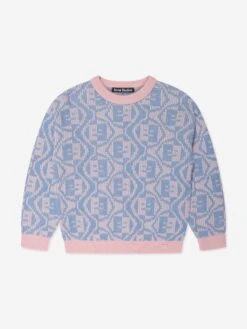 Acne Studios Kids Wool Face Jumper In Multicolour
