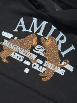 Amiri Kids Arts District Leopard Hoodie In Black 6 Amiri Kids Arts District Leopard Hoodie In Black -Childrens Clothing Store AMRS4008 BLACK 3