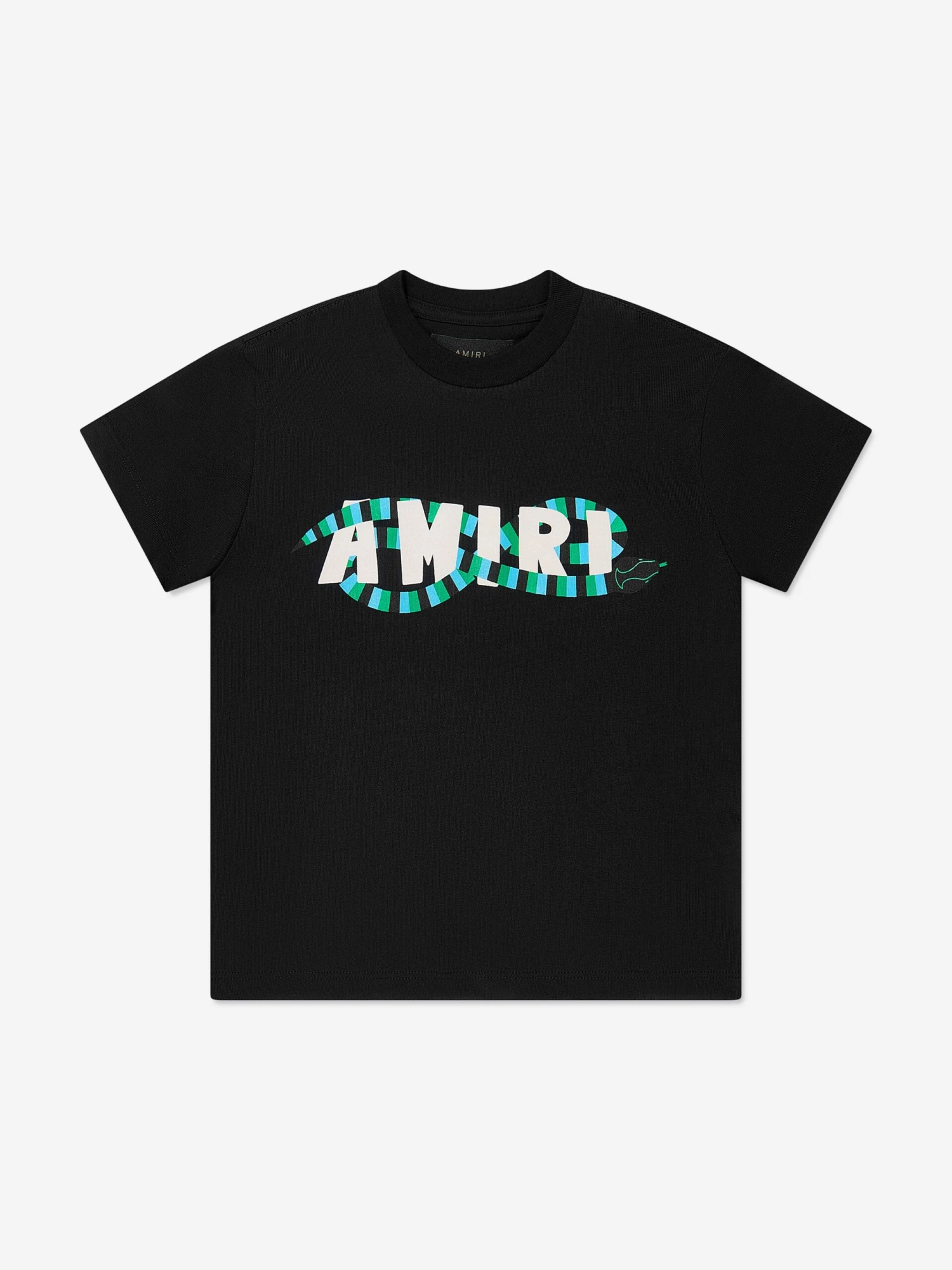 Amiri Kids Snake Logo T-Shirt In Black 1 Amiri Kids Snake Logo T-Shirt In Black