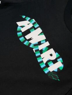 Amiri Kids Snake Logo T-Shirt In Black 6 Amiri Kids Snake Logo T-Shirt In Black -Childrens Clothing Store AMRS4011 BLACK 3