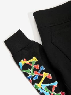 Amiri Kids Bones Scribble Hoodie In Black 9 Amiri Kids Bones Scribble Hoodie In Black -Childrens Clothing Store AMRS4012 BLACK 4