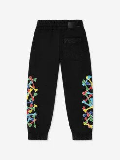 Amiri Kids Bones Scribble Joggers In Black -Childrens Clothing Store AMRS4013 BLACK 2