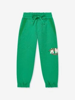 Amiri Kids Snake Logo Joggers In Green