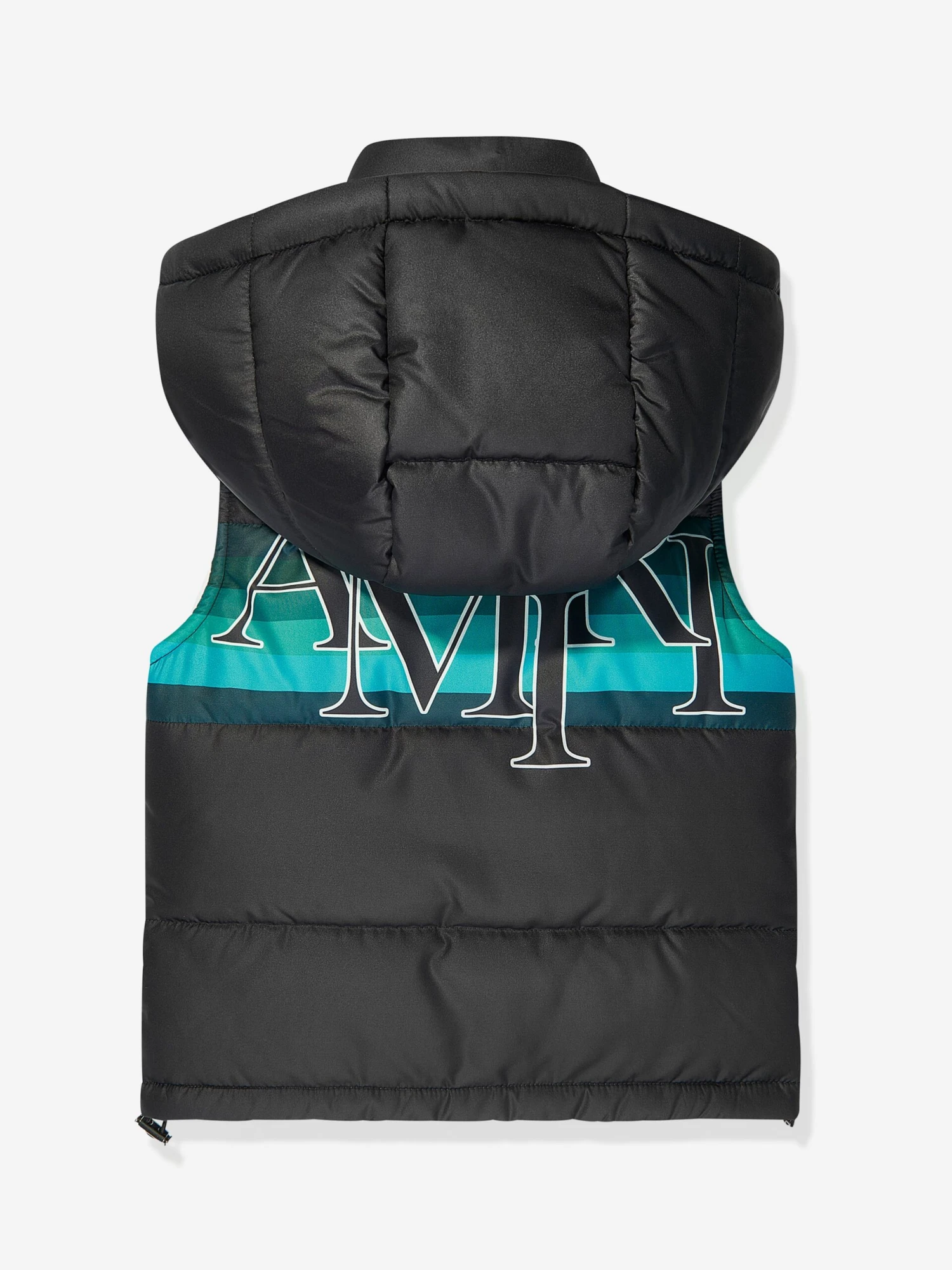 Amiri Boys Logo Staggered Gilet In Black 2 Amiri Boys Logo Staggered Gilet In Black - Image 2