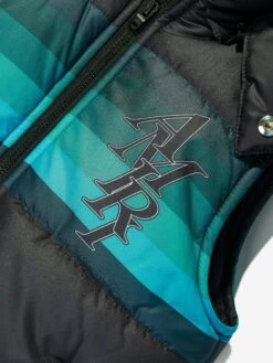 Amiri Boys Logo Staggered Gilet In Black 6 Amiri Boys Logo Staggered Gilet In Black -Childrens Clothing Store AMRS4029 BLACK 3