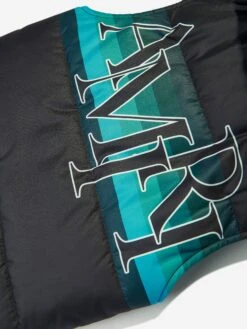 Amiri Boys Logo Staggered Gilet In Black 7 Amiri Boys Logo Staggered Gilet In Black -Childrens Clothing Store AMRS4029 BLACK 4