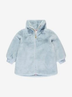 Girls Oscars Smile Faux Fur Jacket In Blue