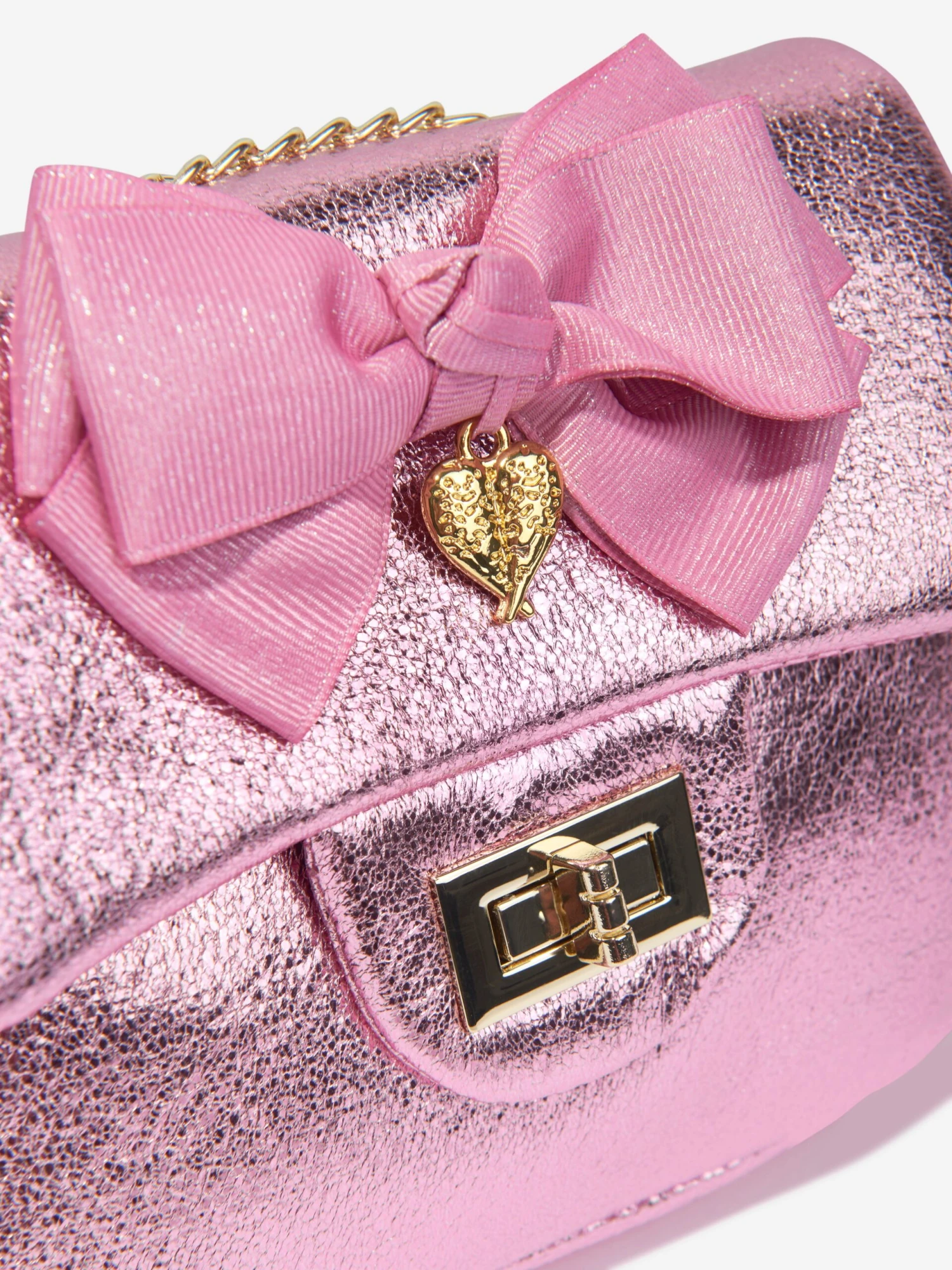 Girls Skyla Metallic Bag In Pink (17cm) 3 Girls Skyla Metallic Bag In Pink (17cm) - Image 3