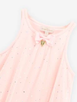 Girls Martine Sparkle Dress In Pink 8 Girls Martine Sparkle Dress In Pink -Childrens Clothing Store ANGS4033 PINK 4