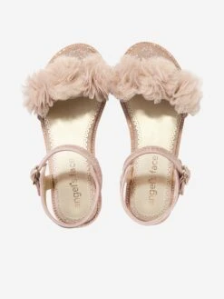 Girls Carmen Corsage Sandlas In Pink 7 Girls Carmen Corsage Sandlas In Pink -Childrens Clothing Store ANGS4052 PINK 4