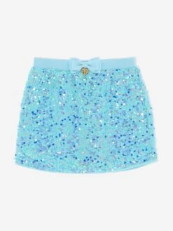 Girls Diva Sequin Skirt In Blue