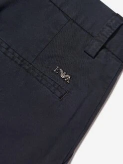 Emporio Armani Boys Branded Trousers In Navy 7 Emporio Armani Boys Branded Trousers In Navy -Childrens Clothing Store ARMA3037 0920 4