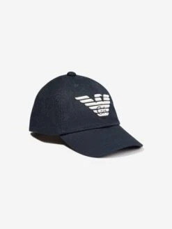 Emporio Armani Boys Logo Cap In Navy