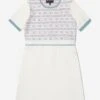 Emporio Armani Girls Short Sleeve Logo Dress In White