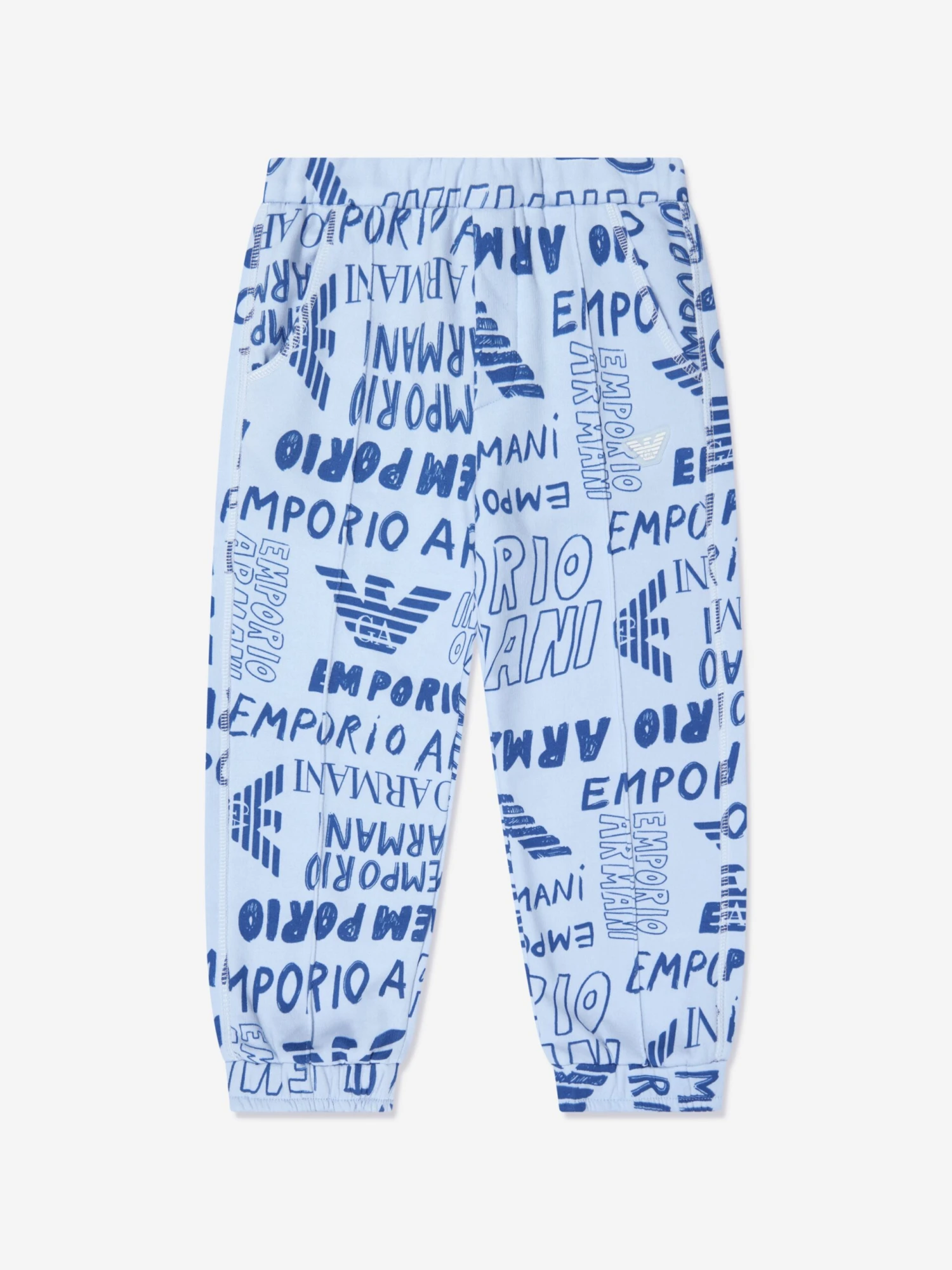 Emporio Armani Boys Logo Print Joggers In Multicolour 1 Emporio Armani Boys Logo Print Joggers In Multicolour