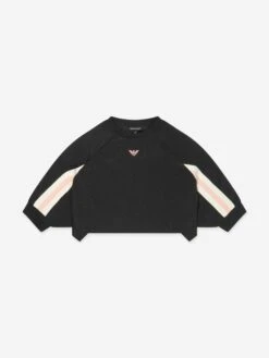Emporio Armani Girls Batwing Sweatshirt In Navy