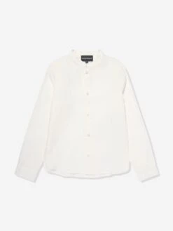 Emporio Armani Boys Logo Shirt In Beige