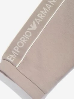 Emporio Armani Boys Logo Joggers In Brown -Childrens Clothing Store ARMS4068 BROWN 3