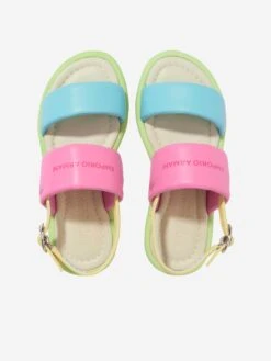 Emporio Armani Girls Leather Sandals In Multicolour 7 Emporio Armani Girls Leather Sandals In Multicolour -Childrens Clothing Store ARMS4176 MULTICOLOURED 4