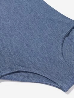 Girls Denim Look Halterneck Swimsuit In Blue 9 Girls Denim Look Halterneck Swimsuit In Blue -Childrens Clothing Store AYAA3003 LIGHT BLUE 5