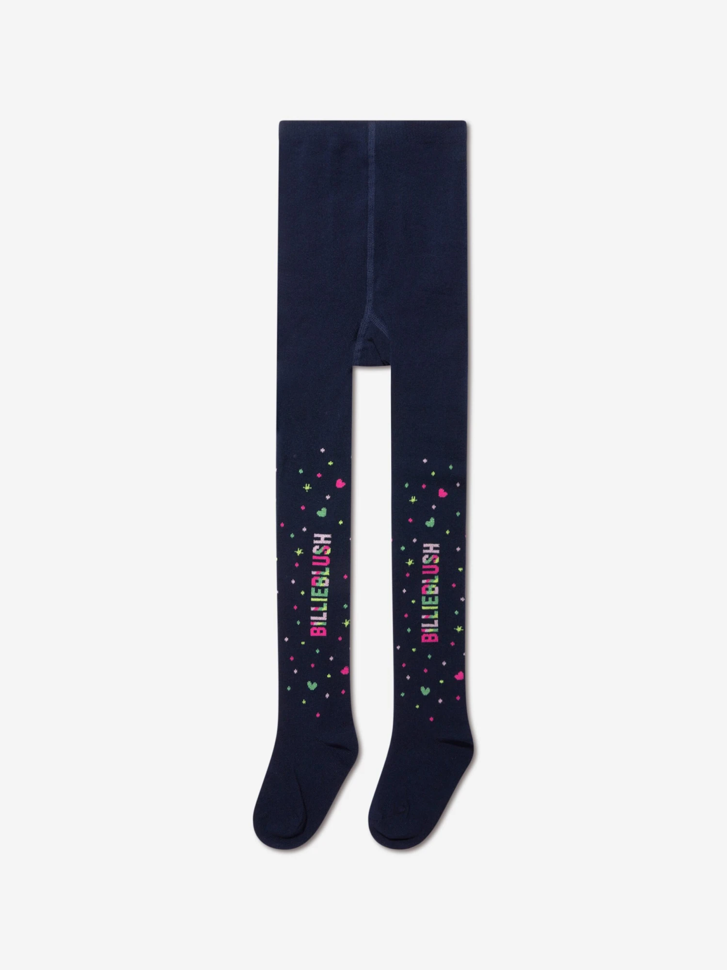 Billieblush Girls Logo Tights In Navy 1 Billieblush Girls Logo Tights In Navy