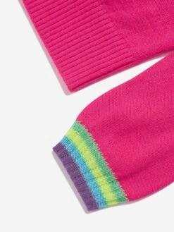 Billieblush Girls Knitted Happy Jumper In Pink -Childrens Clothing Store BILA3113 47A 4