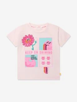 Billieblush Girls Keep On Shining T-Shirt In Pink