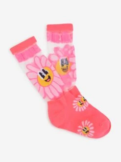 Billieblush Girls Flower Socks In Pink