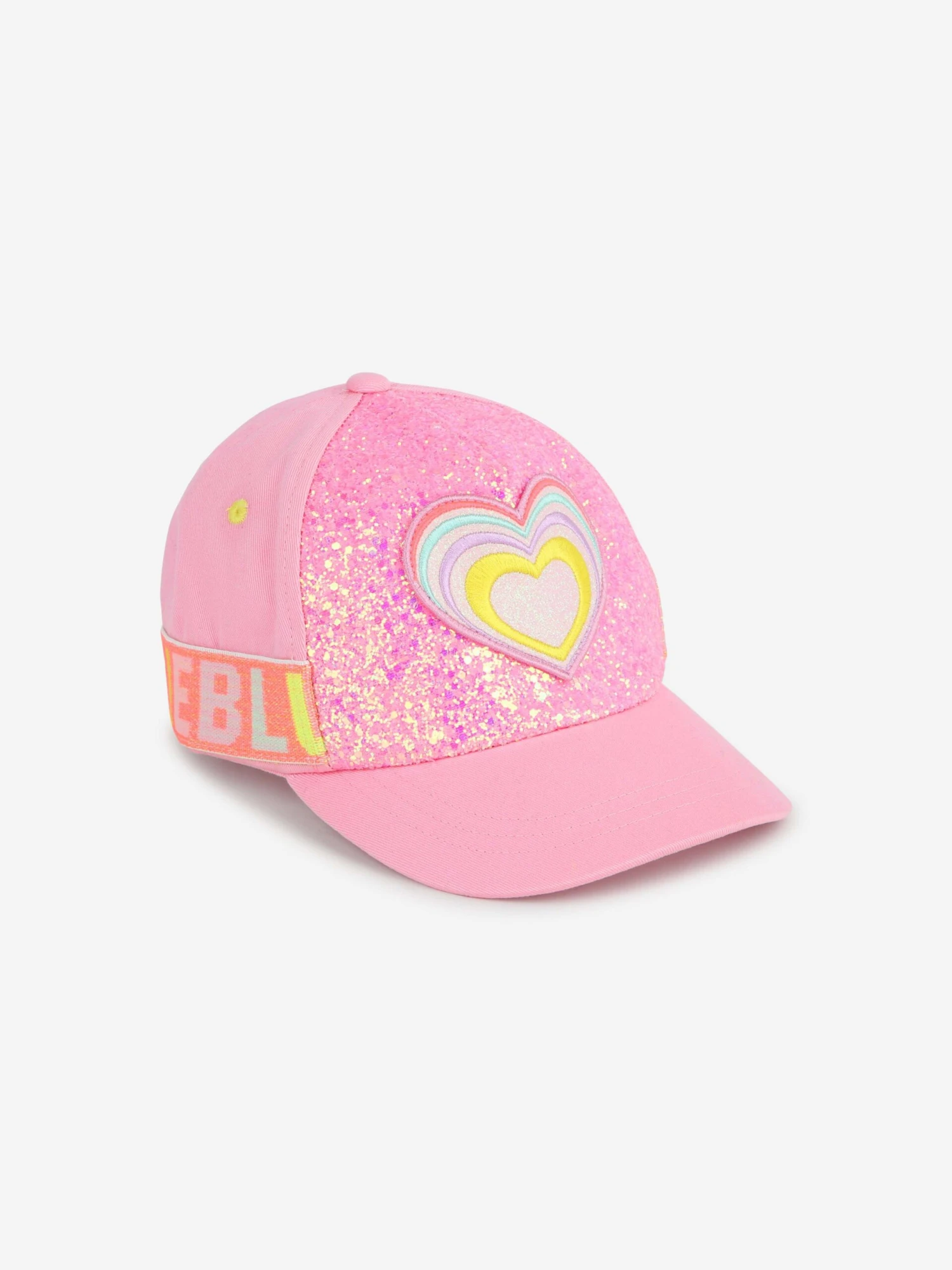 Billieblush Girls Glitter Heart Cap In Pink 1 Billieblush Girls Glitter Heart Cap In Pink
