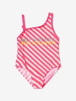 Billieblush Girls Swimsuit With 2 Scruchies In Pink