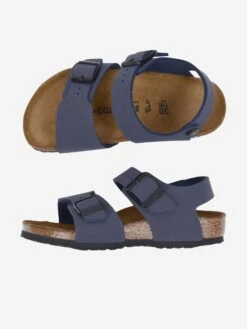 Birkenstock Boys New York Sandals In Navy -Childrens Clothing Store BIRN0001 NAVY 4