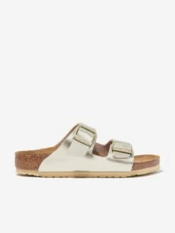 Birkenstock Girls Arizona Classic Metallic Sandals In Gold