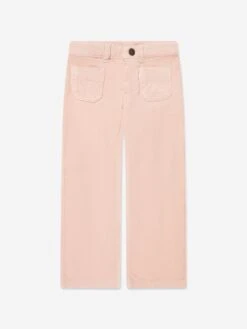 BONPOINT Girls Junon Wide Leg Trousers In Pink