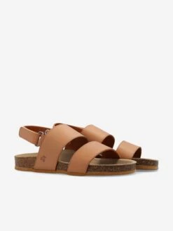 BONPOINT Boys Leather Agostino Sandals In Brown -Childrens Clothing Store BONS4003 MIEL 3