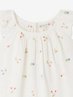 BONPOINT Girls Genia Blouse In White 7 BONPOINT Girls Genia Blouse In White -Childrens Clothing Store BONS4010 BLANC LAIT 4