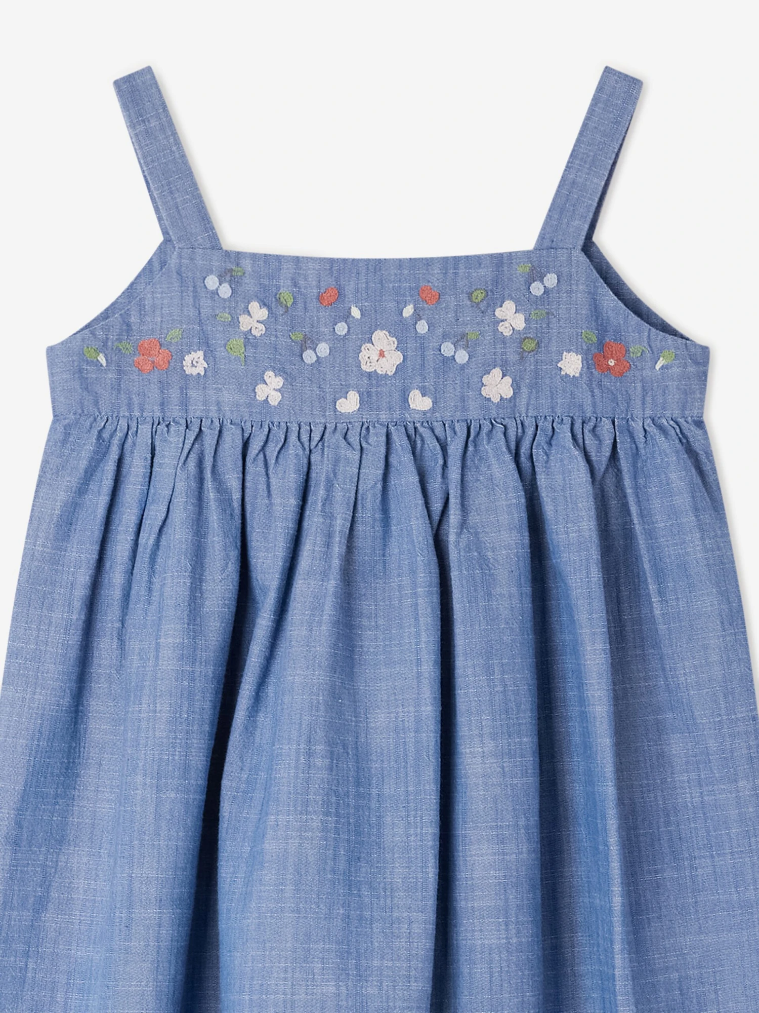 BONPOINT Girls Fedora Pinafore Dress In Blue 3 BONPOINT Girls Fedora Pinafore Dress In Blue - Image 3