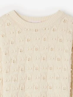 BONPOINT Girls Anumati Jumper In Ivory -Childrens Clothing Store BONS4113 ECRU 3