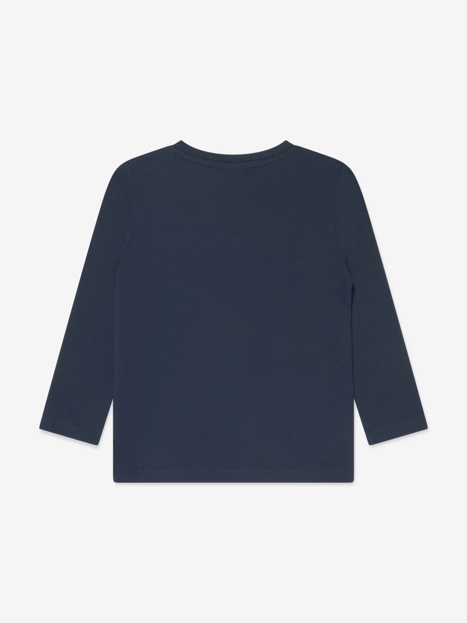 Boss Boys Long Sleeve Logo T-Shirt In Navy 2 Boss Boys Long Sleeve Logo T-Shirt In Navy - Image 2