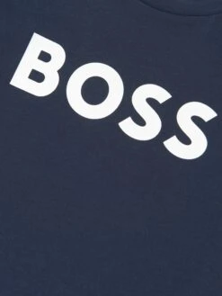 Boss Boys Long Sleeve Logo T-Shirt In Navy 6 Boss Boys Long Sleeve Logo T-Shirt In Navy -Childrens Clothing Store BOSA3114 849 3