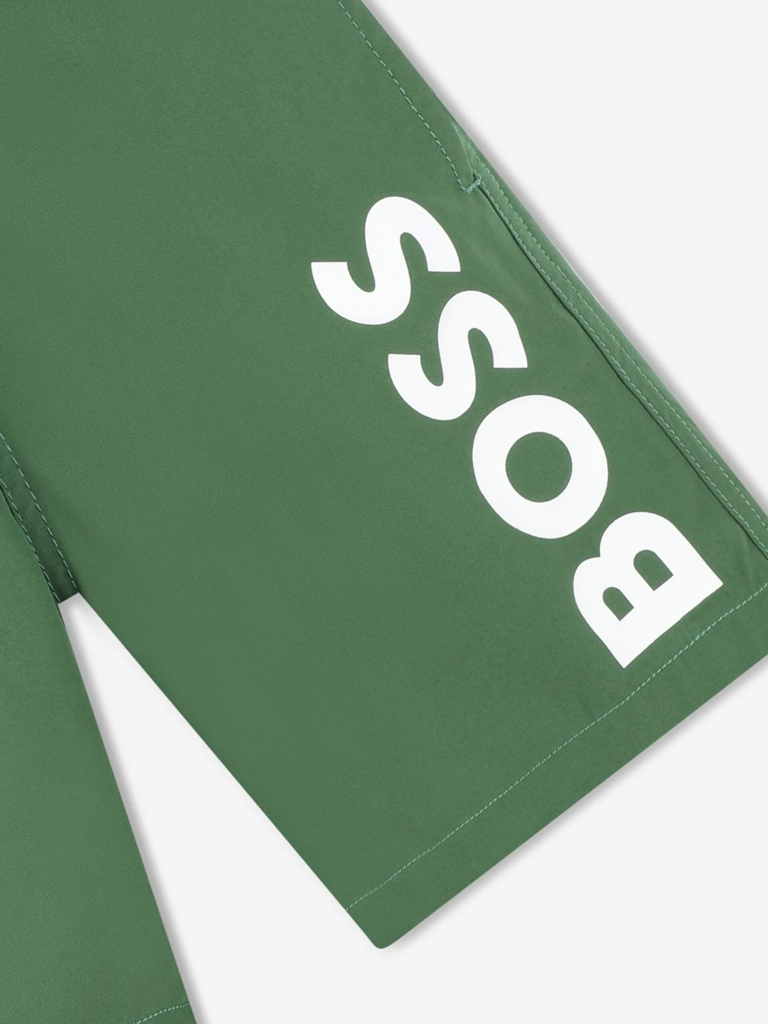 Boss Boys Logo Print Swim Shorts In Green 3 Boss Boys Logo Print Swim Shorts In Green - Image 3