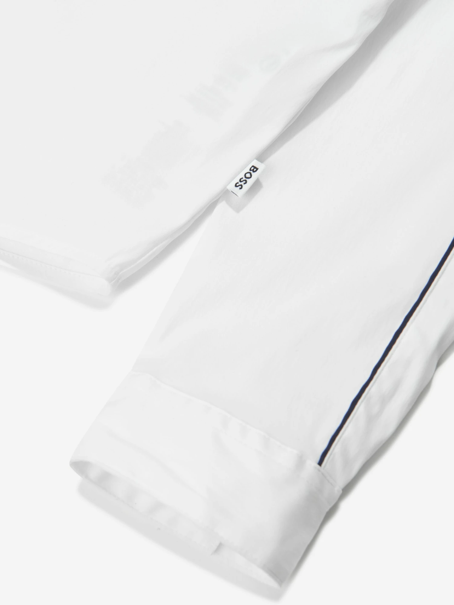 Boss Boys Long Sleeve Piping Shirt In White 4 Boss Boys Long Sleeve Piping Shirt In White - Image 4