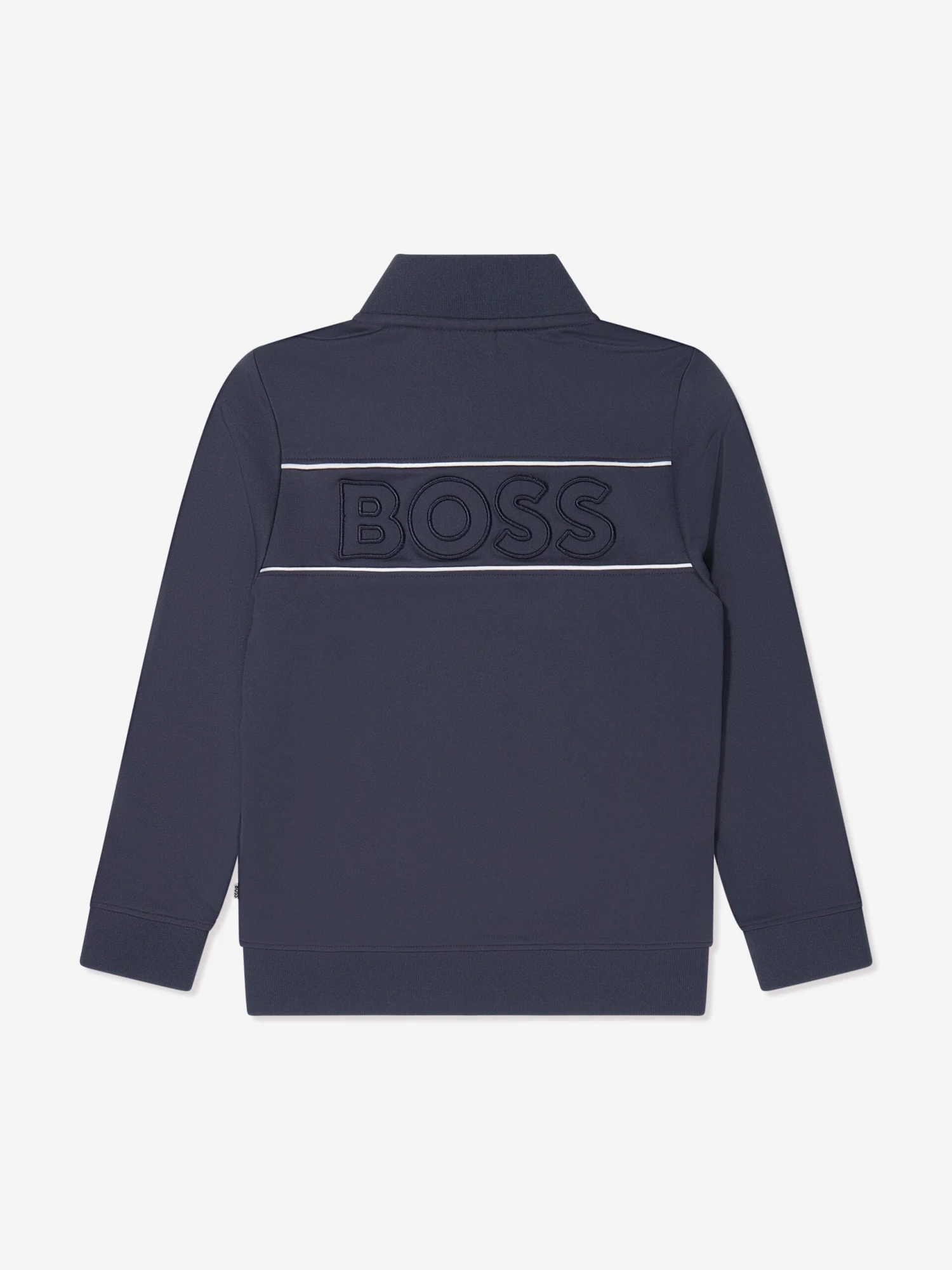 Boss Boys Zip Up Track Jacket In Navy 3 Boss Boys Zip Up Track Jacket In Navy - Image 3