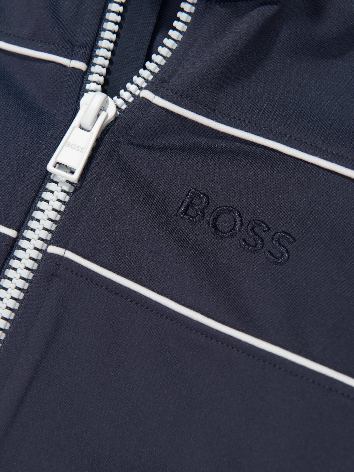 Boss Boys Zip Up Track Jacket In Navy 4 Boss Boys Zip Up Track Jacket In Navy - Image 4