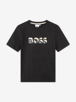 Boys Embossed Logo T-Shirt In Black