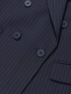 Boss Boys Striped Suit Jacket In Navy 9 Boss Boys Striped Suit Jacket In Navy -Childrens Clothing Store BOSS4139 NAVY 4