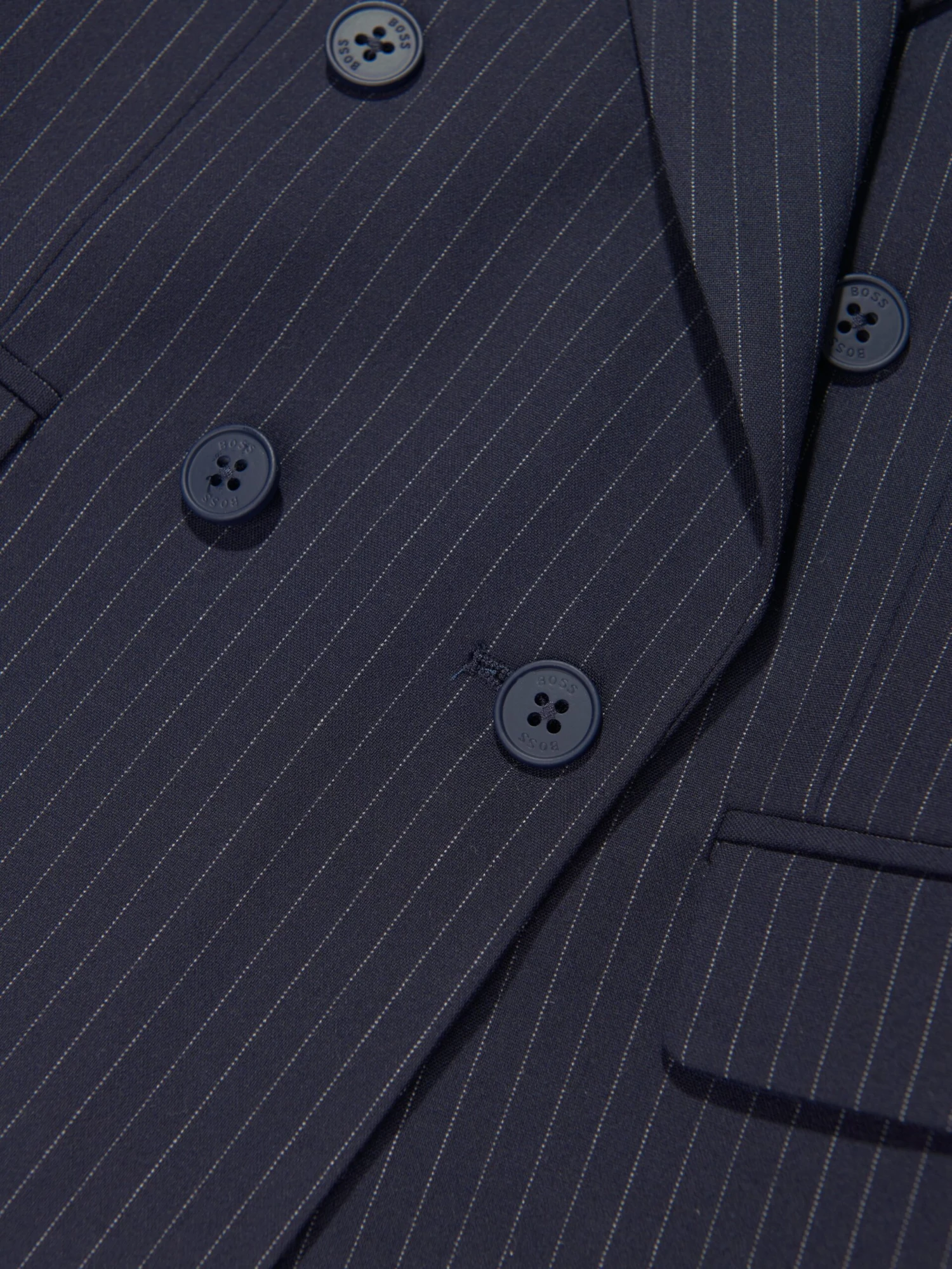 Boss Boys Striped Suit Jacket In Navy 5 Boss Boys Striped Suit Jacket In Navy - Image 5