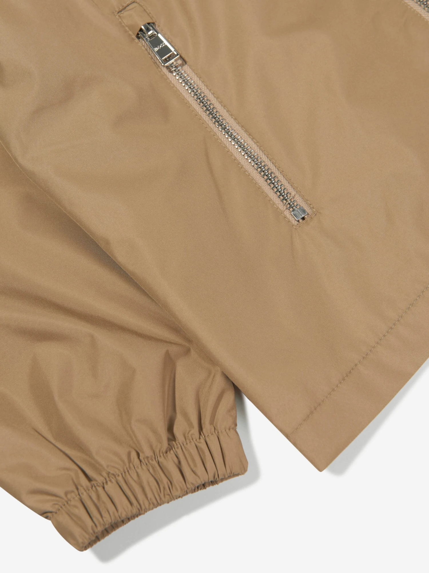 Boss Boys Hooded Windbreaker In Beige 4 Boss Boys Hooded Windbreaker In Beige - Image 4